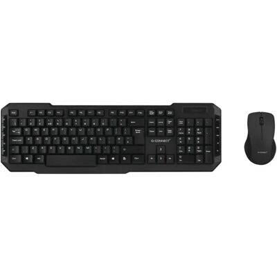 Q-Connect Wireless Keyboard/Mouse Black - Keyboard and Mouse Set Q-Connect Wireless Keyboard/Mouse Black - Keyboard and Mouse Set