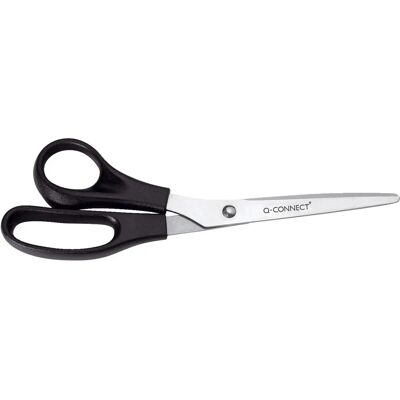 Tesoura para Canhotos Q-Connect - 21cm - Lâminas de Aço Inoxidável Tesoura para Canhotos Q-Connect - 21cm - Lâminas de Aço Inoxidável