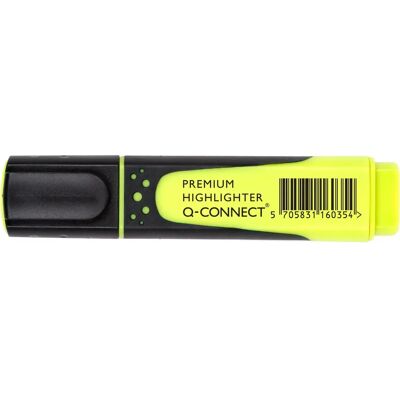 Marqueur Q-CONNECT KF16035 - Pointe biseautée - Jaune - Marqueur Marqueur Q-CONNECT KF16035 - Pointe biseautée - Jaune - Marqueur