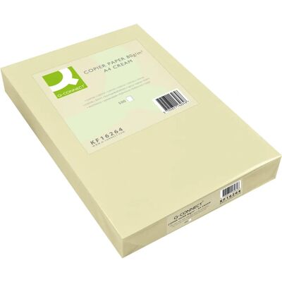 Papel para impressora Q-Connect KF16264 A4 - Creme, 500 folhas Papel para impressora Q-Connect KF16264 A4 - Creme, 500 folhas