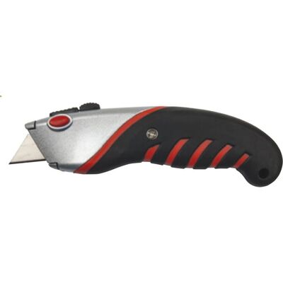 Faca de utilidade Q-CONNECT SX1500 - Retrátil, Intercambiável, Trava de segurança Faca de utilidade Q-CONNECT SX1500 - Retrátil, Intercambiável, Trava de segurança