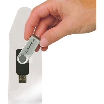 Sac de stockage USB Q Connect - 10 unités - 52,5x90mm Sac de stockage USB Q Connect - 10 unités - 52,5x90mm