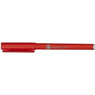 Q-Connect Rote Fineliner 0,4mm Pack 10 - Stift Q-Connect Rote Fineliner 0,4mm Pack 10 - Stift