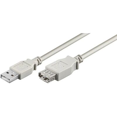 USB 2.0 jatkojohto MicroConnect - 1,8m - Harmaa USB 2.0 jatkojohto MicroConnect - 1,8m - Harmaa
