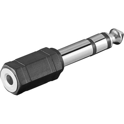 Microconnect Mikrofonadapter - 6,3mm auf 3,5mm Stereo - Schwarz Microconnect Mikrofonadapter - 6,3mm auf 3,5mm Stereo - Schwarz