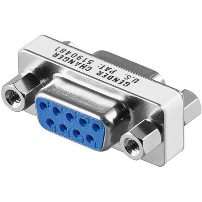 Microconnect MOD9F9F Changeur de genre pour câble - DB9 - Bleu - Publicité Microconnect MOD9F9F Changeur de genre pour câble - DB9 - Bleu - Publicité