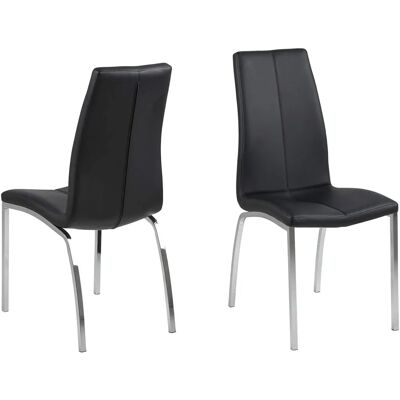 OKAY Chaise de salle à manger Palencia - Moderne, Cuir écologique, Acier - 43,5x95x57 cm - Publicité OKAY Chaise de salle à manger Palencia - Moderne, Cuir écologique, Acier - 43,5x95x57 cm - Publicité
