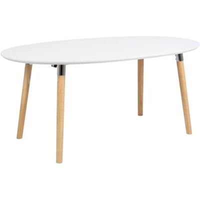 Signature Yulina Dining Table - Scandinavian, White, MDF Signature Yulina Dining Table - Scandinavian, White, MDF