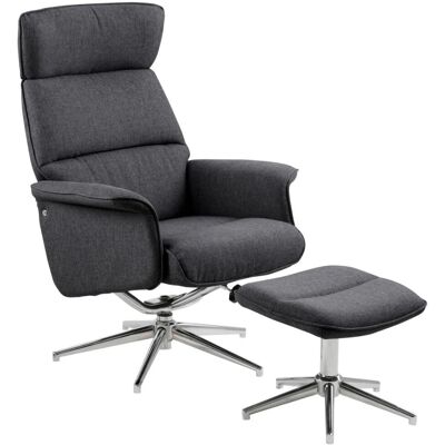 Actona Alura Loungesessel - Moderner Metallfuß - Verstellbarer Relaxsitz - Hochwertiges Stoffpolster - Bequemer Sitz - Loungesessel Actona Alura Loungesessel - Moderner Metallfuß - Verstellbarer Relaxsitz - Hochwertiges Stoffpolster - Bequemer Sitz - Loungesessel