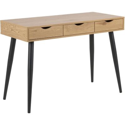 ACTONA GROUP Neptun - Beige Noir - Bureau avec 3 tiroirs - Rectangulaire - Publicité ACTONA GROUP Neptun - Beige Noir - Bureau avec 3 tiroirs - Rectangulaire - Publicité