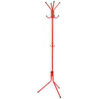 Cabideiro Q-CONNECT - 8 ganchos - Vermelho - 51x173cm Cabideiro Q-CONNECT - 8 ganchos - Vermelho - 51x173cm
