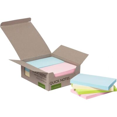 Q-Connect Recycelte Pastell-Haftnotizen - 76x127 mm Q-Connect Recycelte Pastell-Haftnotizen - 76x127 mm