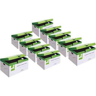 Q-Connect Storage Trunk 374x540x245mm White/Green - Storage Trunk Q-Connect Storage Trunk 374x540x245mm White/Green - Storage Trunk