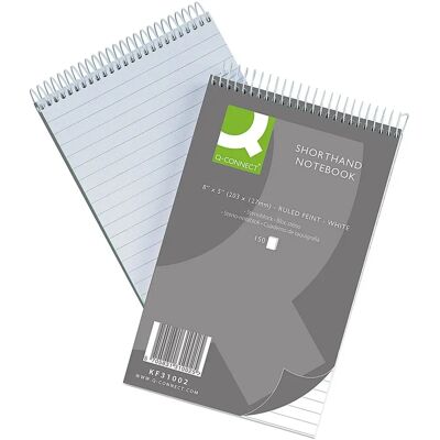 Q-Connect Fint Linjerat Anteckningsbok - 300 Sidor - Pack av 10 Q-Connect Fint Linjerat Anteckningsbok - 300 Sidor - Pack av 10