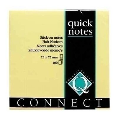 Q-Connect - KF10502 - 76 x 76 mm - Gul - Etikett Q-Connect - KF10502 - 76 x 76 mm - Gul - Etikett
