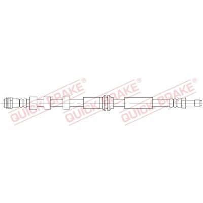 Quick Brake M10x1 bremserør til Audi A4 - Fleksibel 411mm Quick Brake M10x1 bremserør til Audi A4 - Fleksibel 411mm