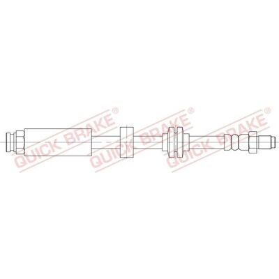 Εύκαμπτος σωλήνας φρένων Quick Brake για Alfa Romeo 159, Brera, Spider - 405mm M10x1 Εύκαμπτος σωλήνας φρένων Quick Brake για Alfa Romeo 159, Brera, Spider - 405mm M10x1