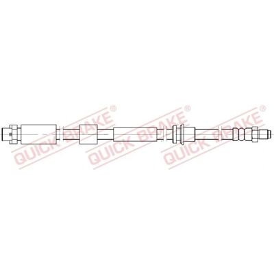 Quick Brake bremserør foran venstre til BMW 1-4 - 590mm M10x1 Quick Brake bremserør foran venstre til BMW 1-4 - 590mm M10x1