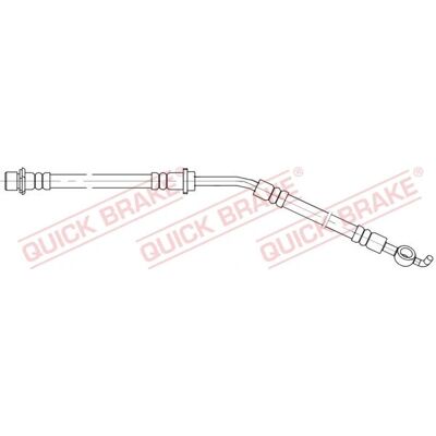 Quick Brake bremse slange - M10x1 - 250mm/175mm - til Toyota Yaris/Daihatsu Quick Brake bremse slange - M10x1 - 250mm/175mm - til Toyota Yaris/Daihatsu