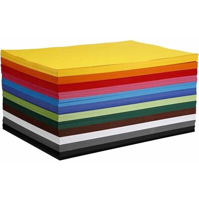 Colortime A2 Kunstpapier - Verschillende kleuren - 120 vellen Colortime A2 Kunstpapier - Verschillende kleuren - 120 vellen