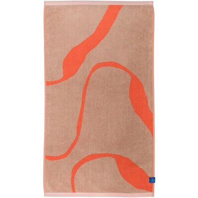Mette Ditmer Nova Arte Badhandduk - 70x133 cm - Latte/oransje Mette Ditmer Nova Arte Badhandduk - 70x133 cm - Latte/oransje