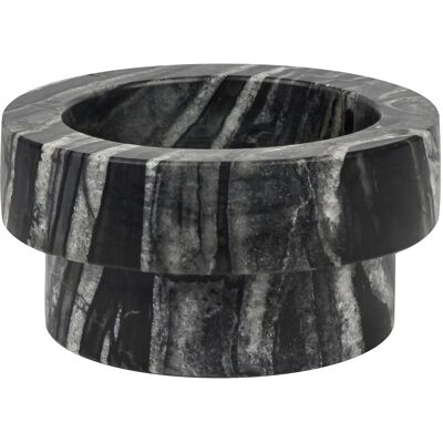 Mette Ditmer Marmorkerzenholder - Lav, 5cm, Svart-Grå - Lysestake Mette Ditmer Marmorkerzenholder - Lav, 5cm, Svart-Grå - Lysestake