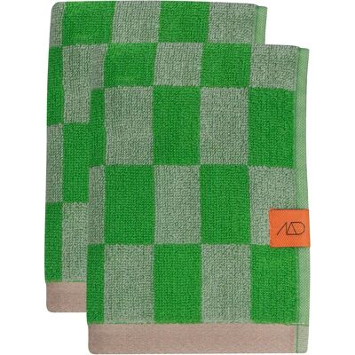 Mette Ditmer Retro Gjesthåndkle - 2 stk, 40x55cm, Grønn Mette Ditmer Retro Gjesthåndkle - 2 stk, 40x55cm, Grønn