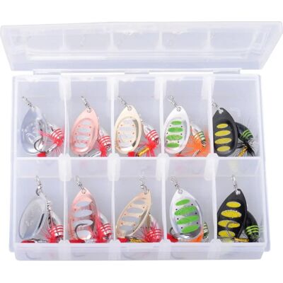 Kit Rotex Spinner Savage Gear - 10 pezzi - Taglie #2 e #3 Kit Rotex Spinner Savage Gear - 10 pezzi - Taglie #2 e #3