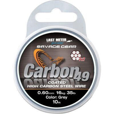 Savage Gear Ocelové Lanko Carbon49 0.60mm/16kg/35lb/10m Savage Gear Ocelové Lanko Carbon49 0.60mm/16kg/35lb/10m
