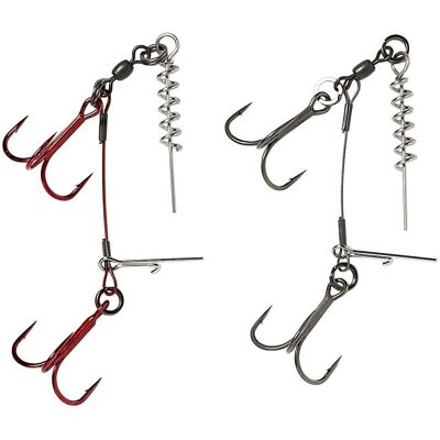 Savage Gear Carbon49 Corkscrew Stinger Rig - 2x#1/0 16kg - Fishing Rig Savage Gear Carbon49 Corkscrew Stinger Rig - 2x#1/0 16kg - Fishing Rig