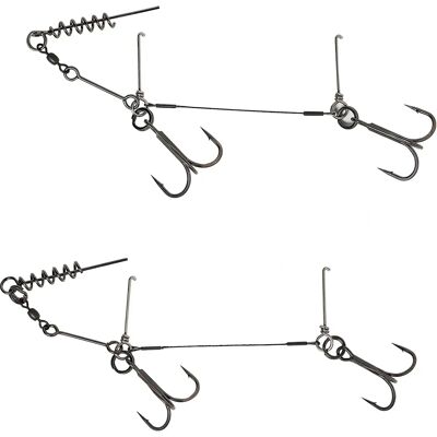 Savage Gear Titanium Corkscrew Stinger - 2x#2/0 Krog 23kg Savage Gear Titanium Corkscrew Stinger - 2x#2/0 Krog 23kg