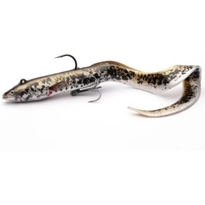 Savage Gear Real Eel 20cm Olive Pearl - Appât souple - Publicité Savage Gear Real Eel 20cm Olive Pearl - Appât souple - Publicité