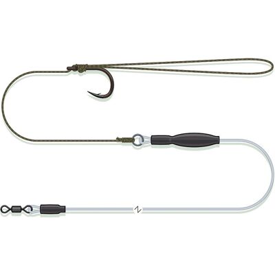 Madcat Modell 0,80 mm - 60 cm 2/0 - Sinkender Angelhaken Madcat Modell 0,80 mm - 60 cm 2/0 - Sinkender Angelhaken