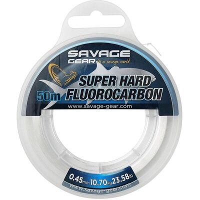 Savage Gear Super Hard Fluorocarbon - 50m 0.55mm - Clear - Fishing Line Savage Gear Super Hard Fluorocarbon - 50m 0.55mm - Clear - Fishing Line