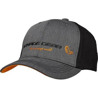 Savage Gear Strike Cap - Schwarz Melange - Cap Savage Gear Strike Cap - Schwarz Melange - Cap