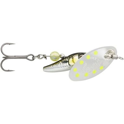 Tournant Savage Gear Sticklebait - 9,1 g Vert Argent Ayu - Spinner de pêche - Publicité Tournant Savage Gear Sticklebait - 9,1 g Vert Argent Ayu - Spinner de pêche - Publicité
