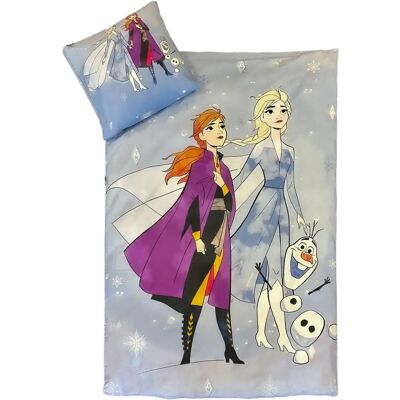 Frozen Olaf Anna Elsa Sengetøj - 140x200 cm - 3 Varianter Frozen Olaf Anna Elsa Sengetøj - 140x200 cm - 3 Varianter