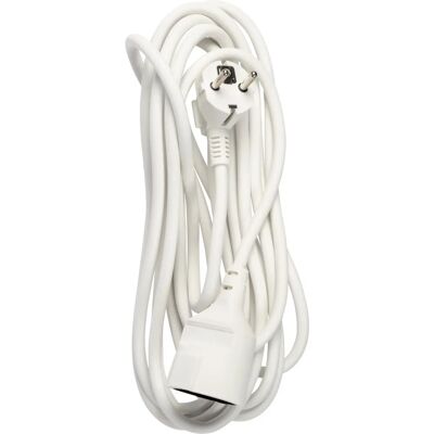 Nordic Quality 322155 Stecker - 3-polig, Weiß, 5m Verlängerungskabel Nordic Quality 322155 Stecker - 3-polig, Weiß, 5m Verlängerungskabel