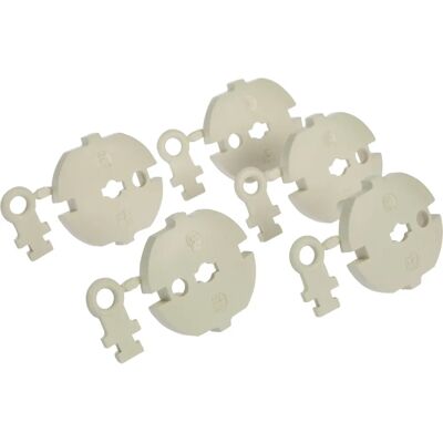 Nordic Quality - Barnskring - Weiß - 5-pack - Electrical outlet cover Nordic Quality - Barnskring - Weiß - 5-pack - Electrical outlet cover