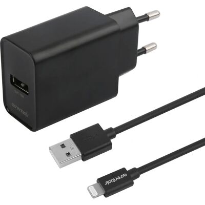 Essentials 1110626 Matkapuhelinlaturi - 12W USB-A, Musta Essentials 1110626 Matkapuhelinlaturi - 12W USB-A, Musta