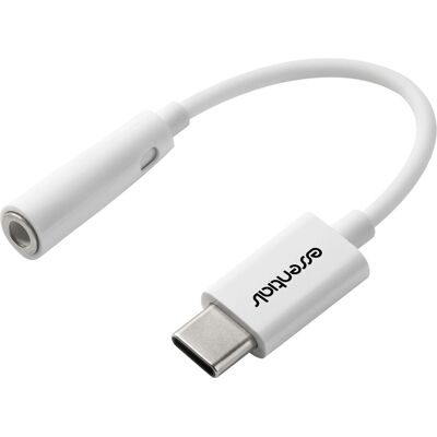 Câble audio Essentials 1110641 - USB C 3,5mm Blanc Câble audio Essentials 1110641 - USB C 3,5mm Blanc