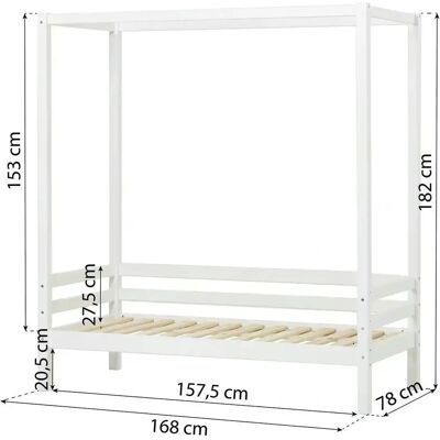Hoppekids Eco Dream Himmelbett 90x200 - Bett Hoppekids Eco Dream Himmelbett 90x200 - Bett