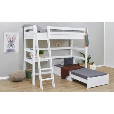 Hoppekids ECO Luxe MEGA-Bett 90x200cm mit Leiter, Lounge & Schreibtisch - Kinderbett Hoppekids ECO Luxe MEGA-Bett 90x200cm mit Leiter, Lounge & Schreibtisch - Kinderbett