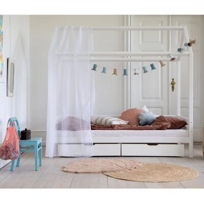 Hoppekids Hausbett »Dream« - 98x208x199cm - weiß - Holz / Kiefernholz Hoppekids Hausbett »Dream« - 98x208x199cm - weiß - Holz / Kiefernholz