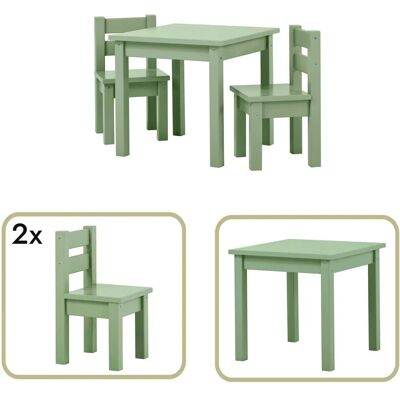 Hoppekids MADS Kindermöbel-Set - Grün - FSC-Holz Hoppekids MADS Kindermöbel-Set - Grün - FSC-Holz