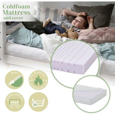 HOPPEKIDS ECO Komfort Kinderbett - Kiefer, 70x160 cm, Grau HOPPEKIDS ECO Komfort Kinderbett - Kiefer, 70x160 cm, Grau