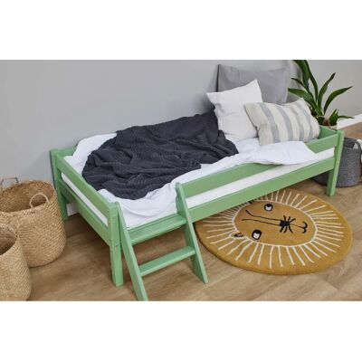 Lüttenhütt ECO One - Jugendbett aus Kiefer - Grün - 70x160cm - Kindersicher Lüttenhütt ECO One - Jugendbett aus Kiefer - Grün - 70x160cm - Kindersicher
