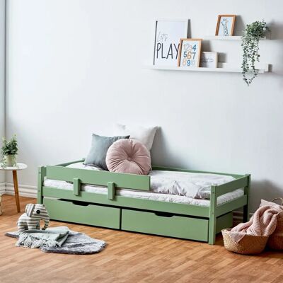 Lüttenhüttu ECO One Jugendbett - Massivholz, Grün, 160x70 cm Lüttenhüttu ECO One Jugendbett - Massivholz, Grün, 160x70 cm