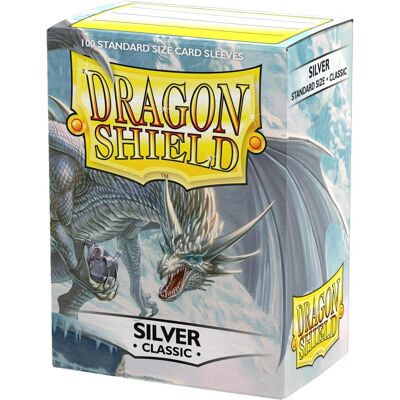 Protège-cartes de taille standard en argent Dragon Shield - Protection pour cartes à jouer Protège-cartes de taille standard en argent Dragon Shield - Protection pour cartes à jouer