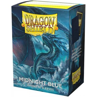 Mangas Dragon Shield Matte Azul Noturno - Tamanho Padrão - 100 unids Mangas Dragon Shield Matte Azul Noturno - Tamanho Padrão - 100 unids